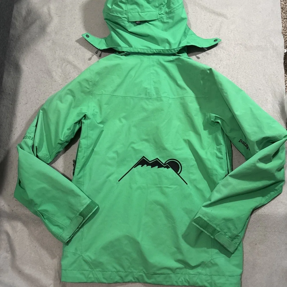 Patagonia Mens Jacket Front Country Small Green Gore Tex Rare - Picture 9 of 9